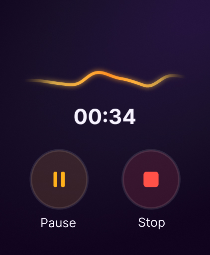 Voice Memory Apple Watch recording screenshot